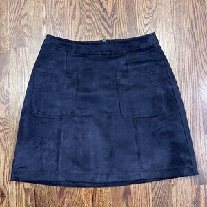 Old Navy Blue Suede Skirt